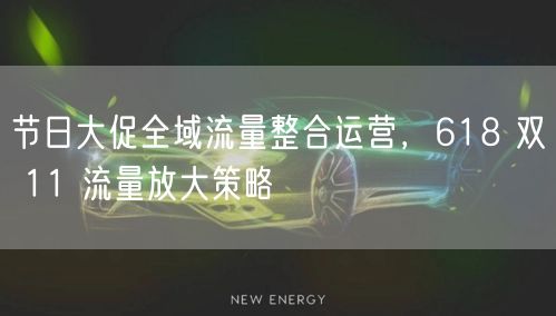 节日大促全域流量整合运营，618 双 11 流量放大策略
