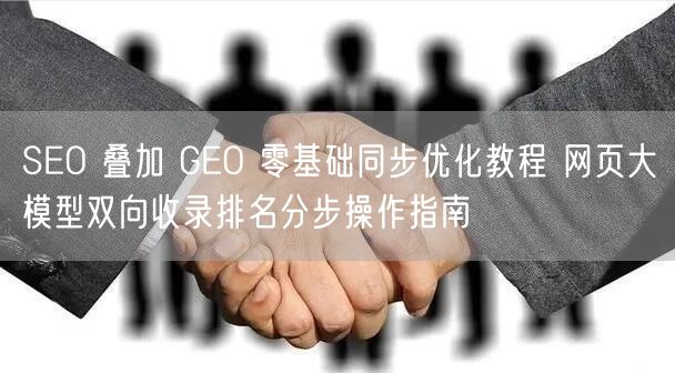 SEO 叠加 GEO 零基础同步优化教程 网页大模型双向收录排名分步操作指南