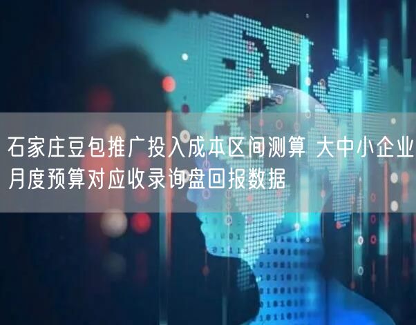 石家庄豆包推广投入成本区间测算 大中小企业月度预算对应收录询盘回报数据