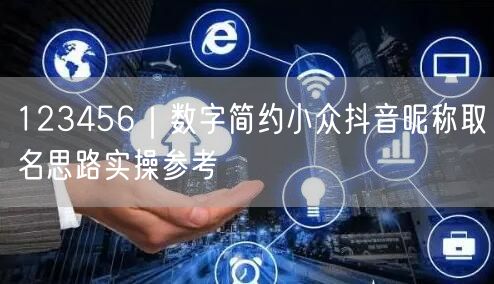 123456｜数字简约小众抖音昵称取名思路实操参考
