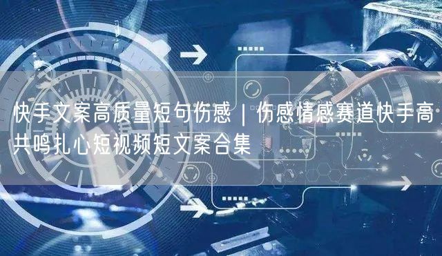 快手文案高质量短句伤感｜伤感情感赛道快手高共鸣扎心短视频短文案合集