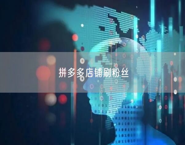 拼多多店铺刷粉丝