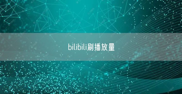 bilibili刷播放量