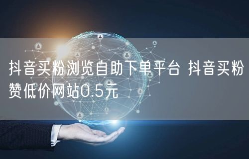 抖音买粉浏览自助下单平台 抖音买粉赞低价网站0.5元