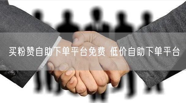 买粉赞自助下单平台免费 低价自助下单平台