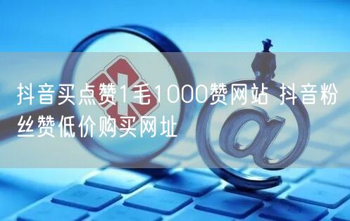 抖音买点赞1毛1000赞网站 抖音粉丝赞低价购买网址