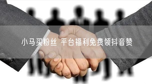 小马买粉丝 平台福利免费领抖音赞