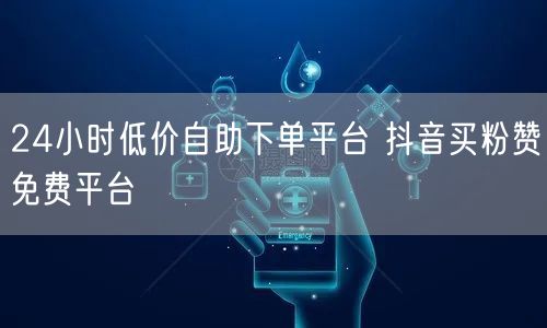24小时低价自助下单平台 抖音买粉赞免费平台
